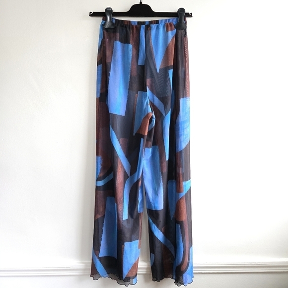 New Zara Printed Tulle Multicolor Pants 5039/419/112 NWT Small - Picture 12 of 13